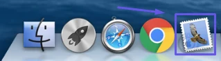 Ikona aplikacji Mail w Docku systemu macOS